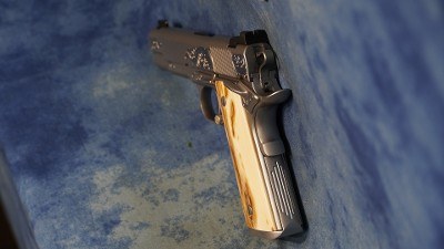 NIGHTHAWK CUSTOM VIP COMMANDER SILVER 38 SUPER WITH MAMMOTH BARK GRIPS - Image 19 of 25