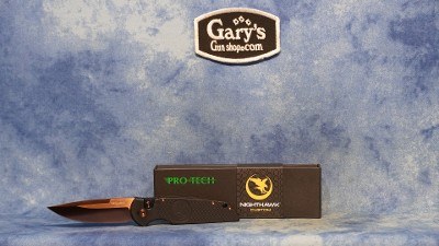 NIGHTHAWK CUSTOM K211-CR PRO-TECH KNIFE TR-3 AUTOMATIC COPPER ROSE DLC - Image 2 of 7