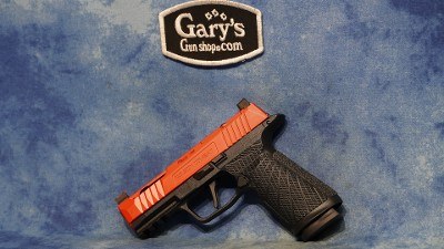 WILSON COMBAT P365XL 2.0 9MM MACRO MODULE USMC RED SLIDE RMR CUT TUNED - Image 6 of 7