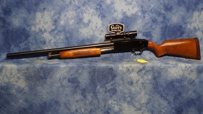 USED MOSSBERG 500A RIFLED 12 GA SLUG GUN WITH SCOPE - Image 5 of 6