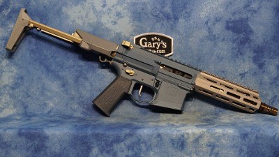 Q LLC HB-300BLK-7IN-SBR-BLU HONEY BADGER 300 BLACKOUT 7