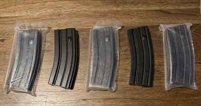 (5) CPD Duramag AR-15 .223/5.56 30 Round Aluminum Magazines