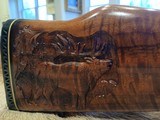 Custom Hand-carved Majestic Herd Bull in Select Grade Walnut in .300 Weatherby Magnum 