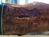 Custom Hand-carved Majestic Herd Bull in Select Grade Walnut in .300 Weatherby Magnum 