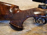 Custom Hand-carved Majestic Herd Bull in Select Grade Walnut in .300 Weatherby Magnum 