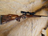 Custom Hand-carved Majestic Herd Bull in Select Grade Walnut in .300 Weatherby Magnum 
