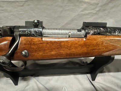 Winchester Model 70 Factory Engraved Super Grade Custom Shop .338 Win Mag - Image 4 of 20