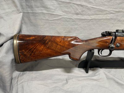 Winchester Model 70 Factory Engraved Super Grade Custom Shop .338 Win Mag - Image 2 of 20