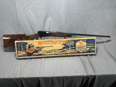 Ultra-Rare Winchester Model 63 Deluxe with Factory Picture Box – Serial Numbered to Gun – Marked 
