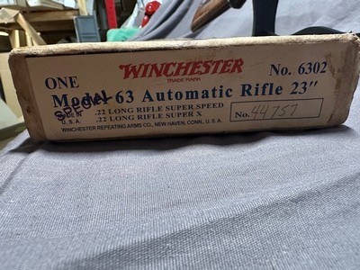 Ultra-Rare Winchester Model 63 Deluxe with Factory Picture Box – Serial Numbered to Gun – Marked 