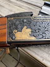 Krieghoff K80 12 gauge Pro Sporter 32 Inch Barrel Custom Engraved 24K Gold Inlays CAT005 Stock. - Image 2 of 10