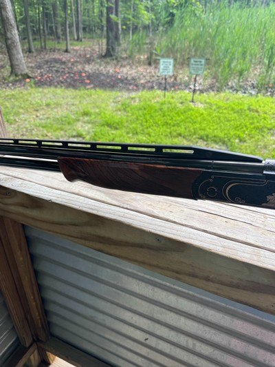 Krieghoff K80 12 gauge Pro Sporter 32 Inch Barrel Custom Engraved 24K Gold Inlays CAT005 Stock. - Image 7 of 10