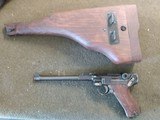 100% enclosed WOODEN Pre WW1 LUGER Prototype stock... Like a 