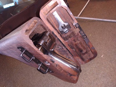 100% enclosed WOODEN Pre WW1 LUGER Prototype stock... Like a 