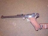 100% enclosed WOODEN Pre WW1 LUGER Prototype stock... Like a 