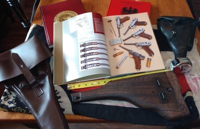100% enclosed WOODEN Pre WW1 LUGER Prototype stock... Like a 
