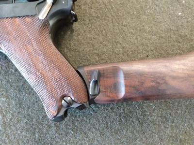 100% enclosed WOODEN Pre WW1 LUGER Prototype stock... Like a 