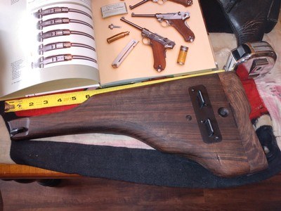 100% enclosed WOODEN Pre WW1 LUGER Prototype stock... Like a 
