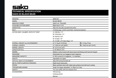 Sako 85 M Black Bear in 9.3 x 62 Mauser - Image 15 of 15