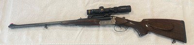 Merkel side by side 7mmx57R, Suhl, Germany w/Leupold VXR