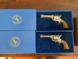 Colt Custom Shop Single Action Army 3rd Gen Nickel 4 1/2" barrels .38-40 Consecutive Serial Numbers Pair (unfired in factory boxes) - 1 of 6