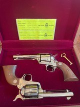 Colt Custom Shop Single Action Army 3rd Gen Nickel 4 1/2" barrels .38-40 Consecutive Serial Numbers Pair (unfired in factory boxes) - 2 of 6