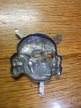 Rzm late War Nazi death head for Ss visior - 3 of 4