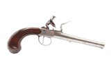 Engraved Antique T. Richards Cannon-Barrel Flintlock Pistol – with Silver Inlay - 2 of 11