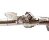 Engraved Antique T. Richards Cannon-Barrel Flintlock Pistol – with Silver Inlay - 4 of 11