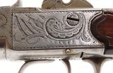 Engraved Antique T. Richards Cannon-Barrel Flintlock Pistol – with Silver Inlay - 10 of 11