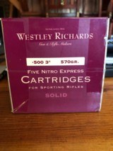 Westley Richards solid 570 grain 500 nitro express - 1 of 1
