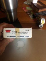 Winchester New 358 brass - 1 of 2