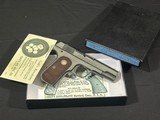 COLT MODEL 1908 VEST POCKET – .380 ACP – PRE-WAR – ORIGINAL FINISH – REPRODUCTION BOX – CIRCA 1930 – COLLECTOR GRADE - Image 1 of 13