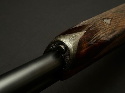 GREIFELT & SUHL NO. 1 – 20 GA – OVER/UNDER – FACTORY GAME SCENE ENGRAVING – PRE-WAR GERMAN SUHL GUILD GUN – EXHIBITION WALNUT – ROUND KNOB LONG TANG – - Image 22 of 23