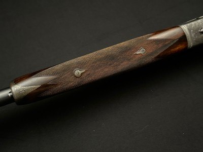 GREIFELT & SUHL NO. 1 – 20 GA – OVER/UNDER – FACTORY GAME SCENE ENGRAVING – PRE-WAR GERMAN SUHL GUILD GUN – EXHIBITION WALNUT – ROUND KNOB LONG TANG – - Image 18 of 23