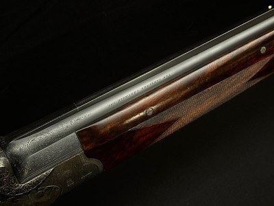 GREIFELT & SUHL NO. 1 – 20 GA – OVER/UNDER – FACTORY GAME SCENE ENGRAVING – PRE-WAR GERMAN SUHL GUILD GUN – EXHIBITION WALNUT – ROUND KNOB LONG TANG – - Image 19 of 23
