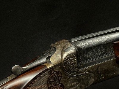 Pre-War Greifelt No. 1 Game Scene Factory Engraved 12 Gauge – Elegant Suhl Double | 26” Solid Rib Barrels | Exhibition Walnut | 6.6 Lbs - Image 7 of 23
