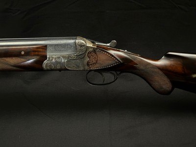 Pre-War Greifelt No. 1 Game Scene Factory Engraved 12 Gauge – Elegant Suhl Double | 26” Solid Rib Barrels | Exhibition Walnut | 6.6 Lbs - Image 10 of 23