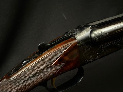 CSMC Winchester Model 21 Grade 5 28 Gauge Side-by-Side – As New Factory Condition | 28” Vent Rib | Exhibition Walnut | Game Scene Engraving - Image 7 of 19