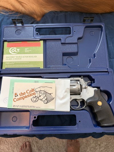 1991 COLT ANACONDA 44 MAGNUM WITH BOX, SLEEVE, PAPERS, 6