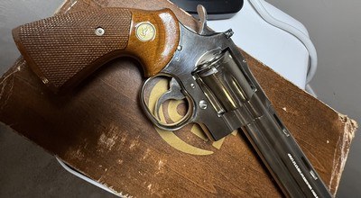 1974 6 INCH NICKEL COLT PYTHON WITH BOX / C&R OK - Image 6 of 8