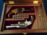 A cased pair of excellent Whitney Arms Company Model #2 Revolvers .32RF - Circa 1873- 4 of 6