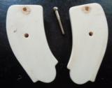 Pre-ban, solid ivory rounf top grips for the S&W Double Action/Hammerless .38S&W - 2 of 6