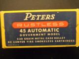 Peters Rustless 45 Automatic Government Model - full box - smokeless - 1 of 5