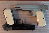 Cased set of Colt Model 1903 .32ACP (Blue & Nickel) Pistols - pre-ban ivory grips and so much more! - 6 of 11
