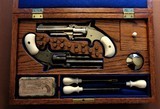 Cased set of S&W Model # 1 1/2
Revolvers .32RF, blue and nickel, with factory letters, ivory grips and so much more! - 1 of 11