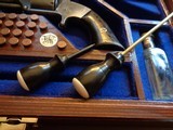 Civil War S&W Model #2 .32RF, Rare 2-pin variation, cased with Factory Letter - 1 of 9