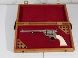 Colt SAA, 1st. Gen.
38/40, 7,1/2 nickel with Ivory grips. - 1 of 11