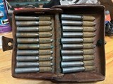 Leather McKeever Cartridge Box 30-40 Krag With 20 Tinned Cartridges'
