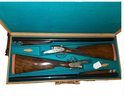 2 matching Escopetas Arrieta 12 gauge MOD Imperials numbered 1 and 2 with consecutive serial numbers